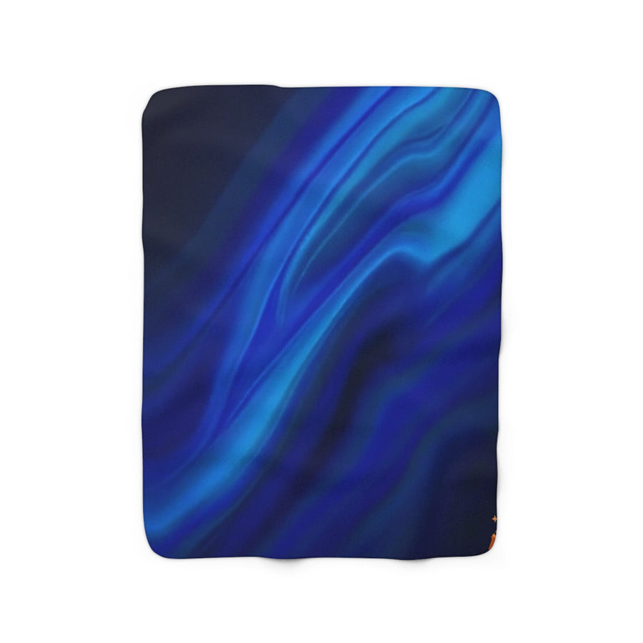 Sherpa Fleece Blanket- Purple Blue Blur