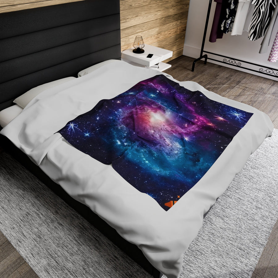 Velveteen Plush Blanket-Galaxy
