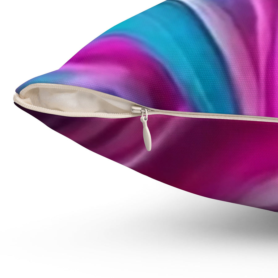 Spun Polyester Square Pillow-Kaleidoscopic Splendor with Our Jewel-toned Abstract Square Pillow