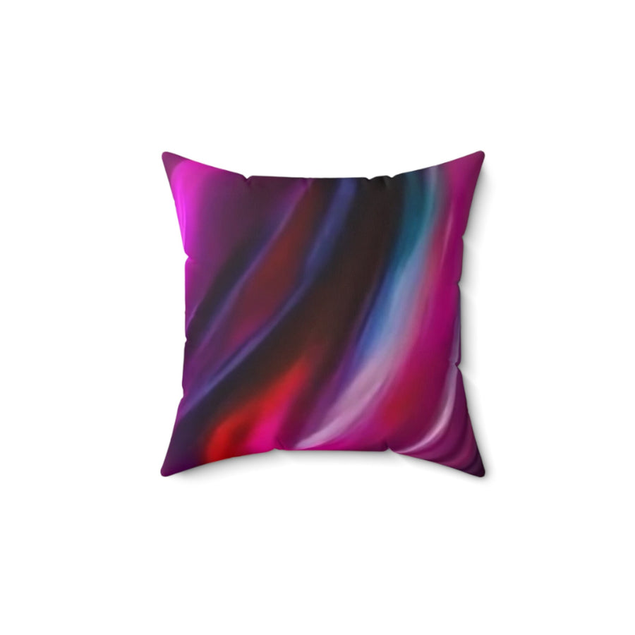 Spun Polyester Square Pillow-Kaleidoscopic Splendor with Our Jewel-toned Abstract Square Pillow