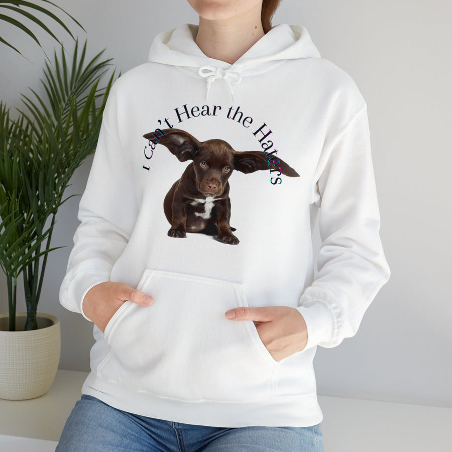 Unisex Heavy Blend™ Hooded Sweatshirt-&quot;I Can&#39;t Hear the Haters&quot;