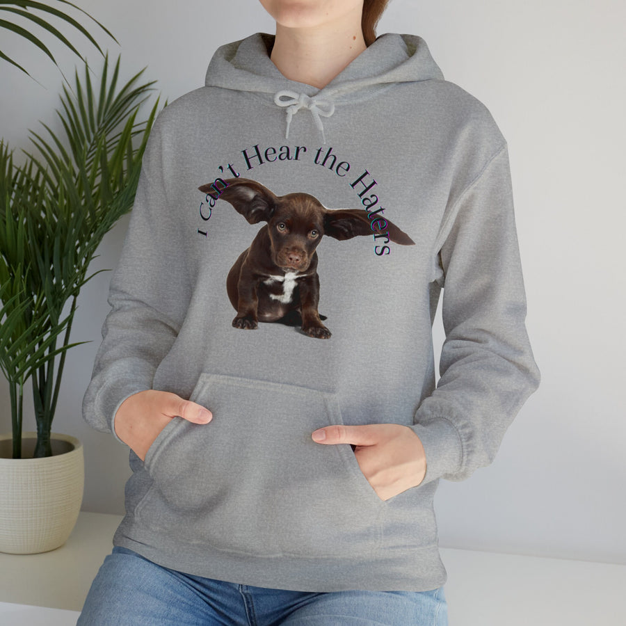 Unisex Heavy Blend™ Hooded Sweatshirt-&quot;I Can&#39;t Hear the Haters&quot;