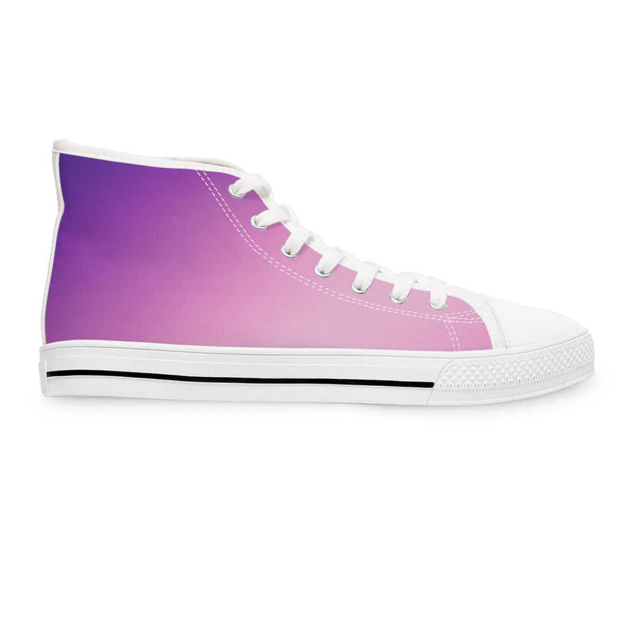 Women&#39;s High Top Sneakers- Shade of Purple