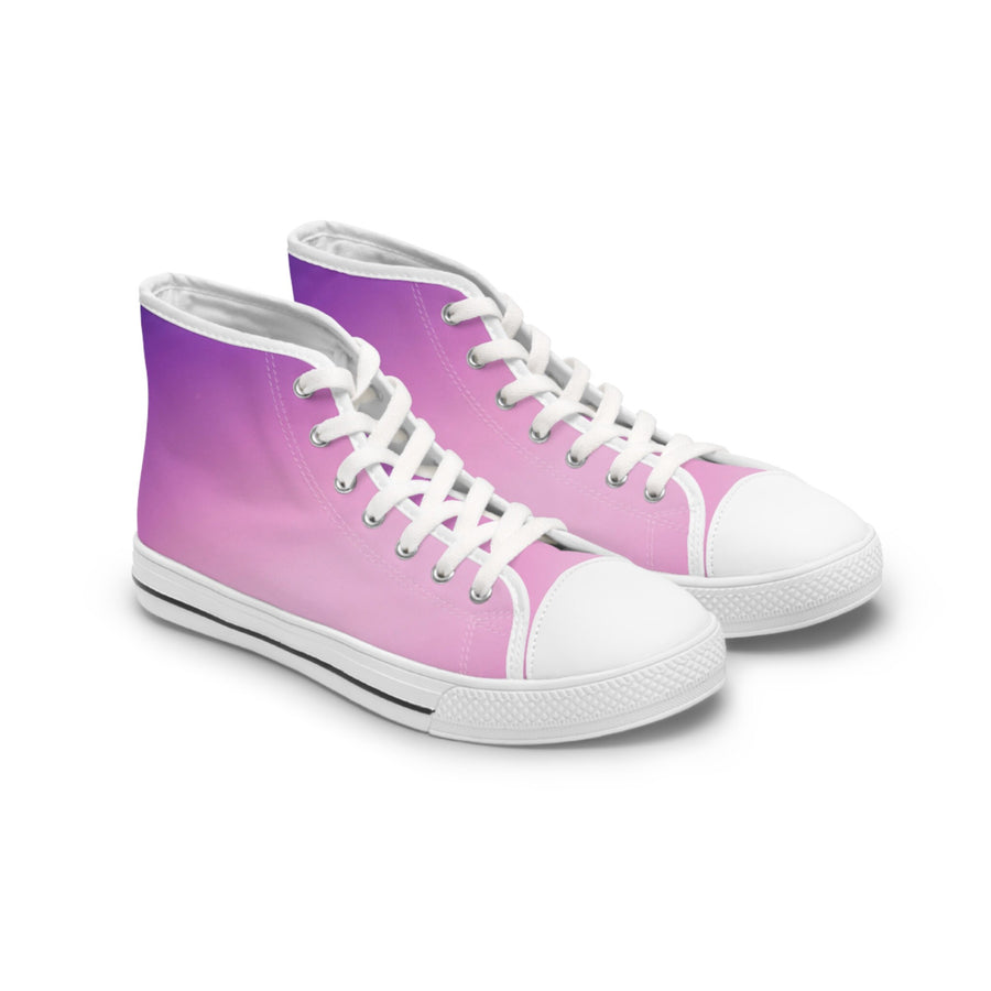 Women&#39;s High Top Sneakers- Shade of Purple