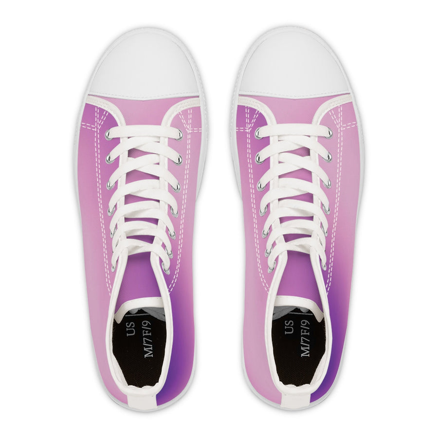 Women&#39;s High Top Sneakers- Shade of Purple