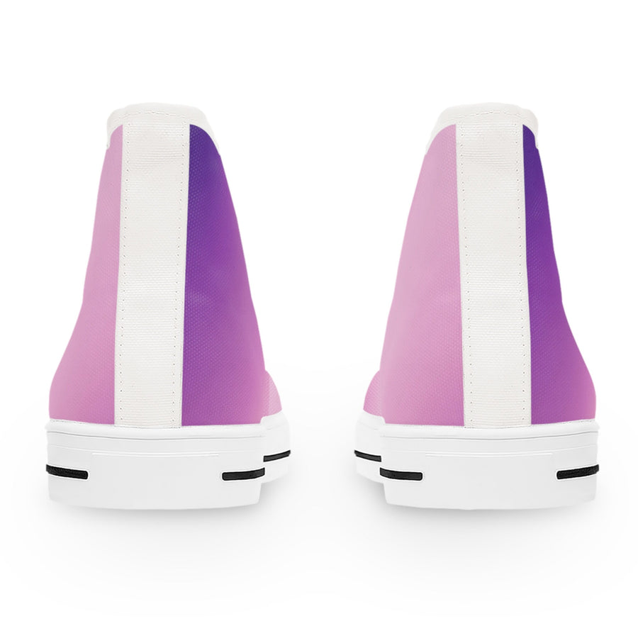 Women&#39;s High Top Sneakers- Shade of Purple