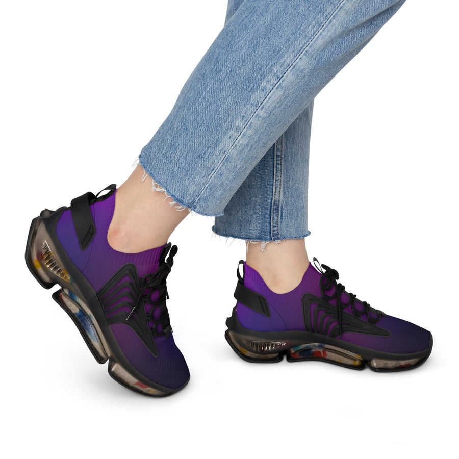 Women&#39;s Mesh Sneakers- Blue and Purple Ombre