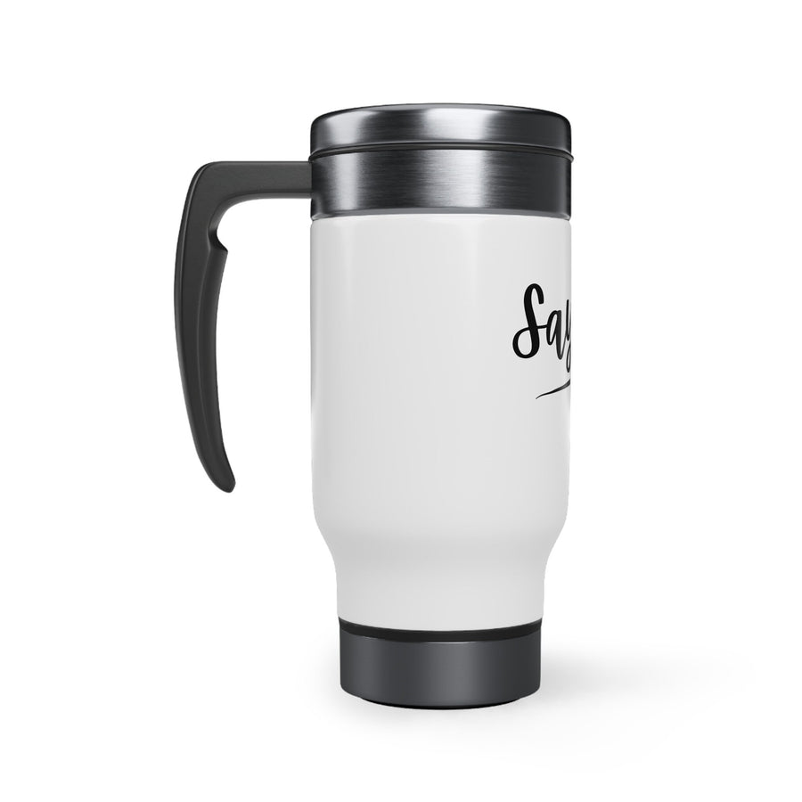 Stainless Steel Travel Mug with Handle, 14oz - Say Less