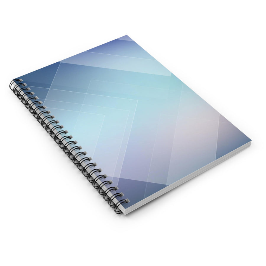 Spiral Notebook - Ruled -Line blue abstract cover