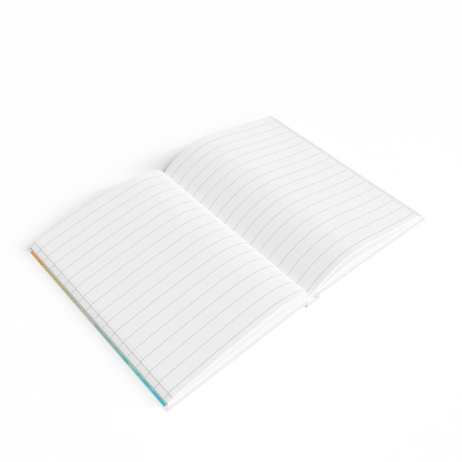 Journal - Ruled Line -Rainbow abstract design