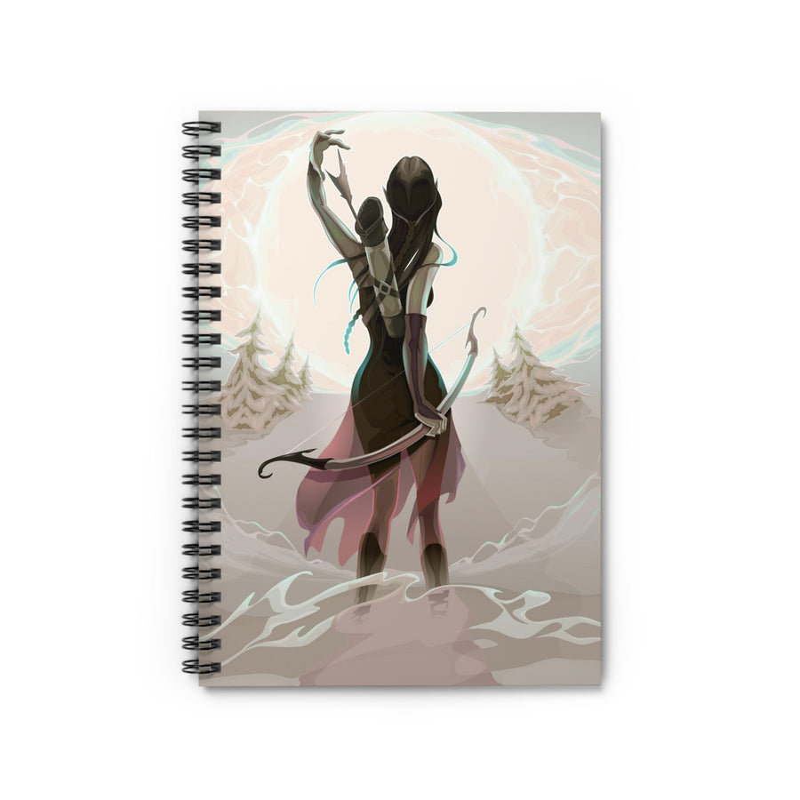 Pretty Elf Girl with a Bow & Arrow Spiral Notebook - Ruled Line