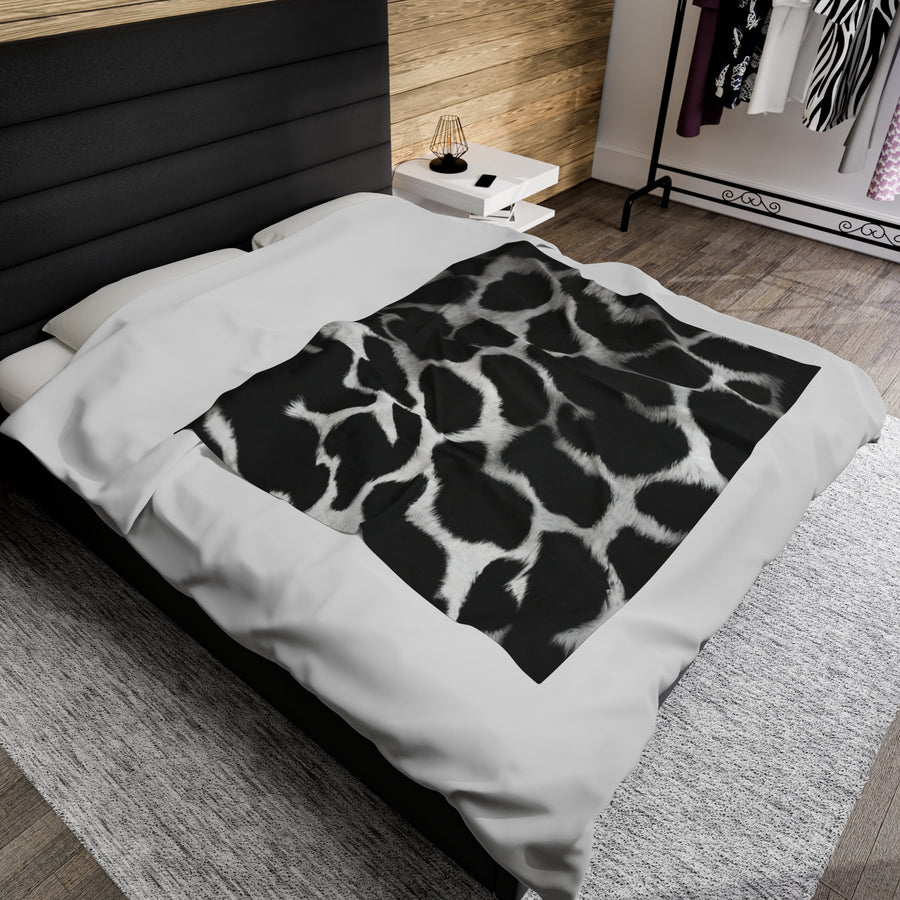 Velveteen Plush Blanket-Dalmatian Print
