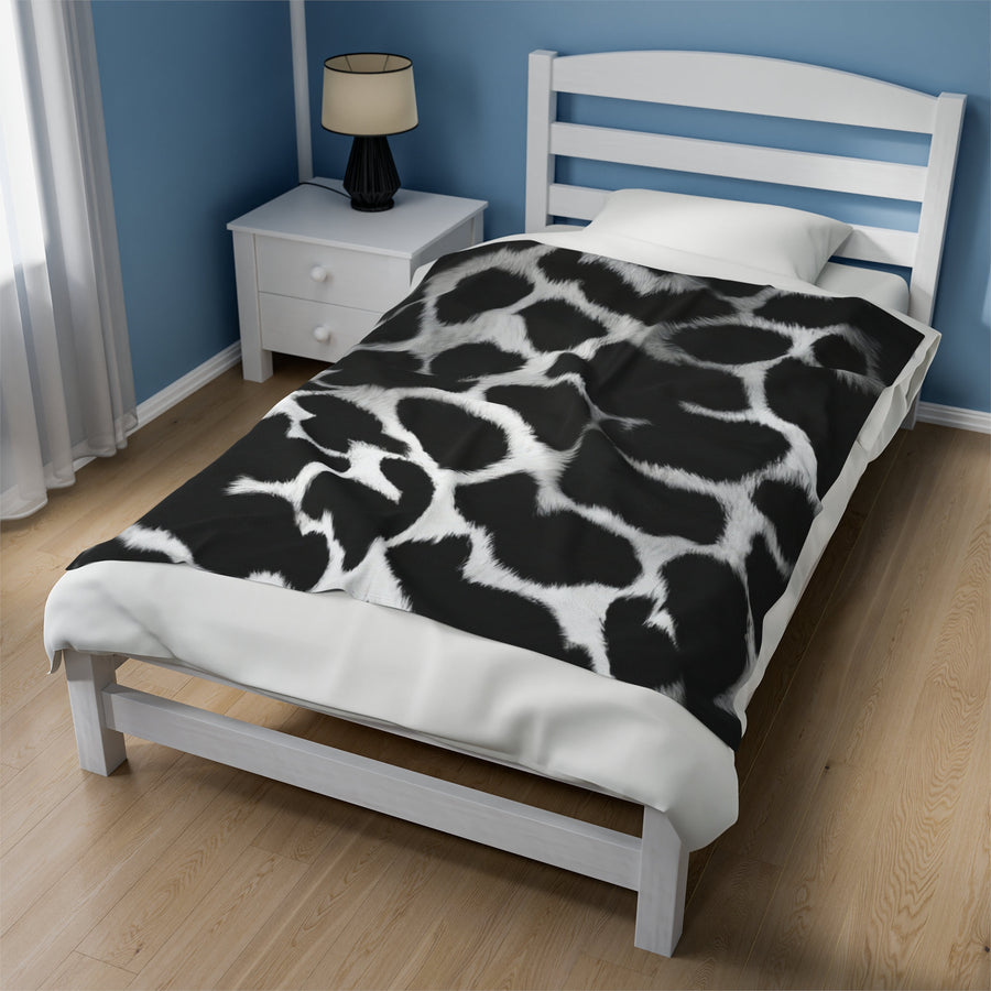 Velveteen Plush Blanket-Dalmatian Print