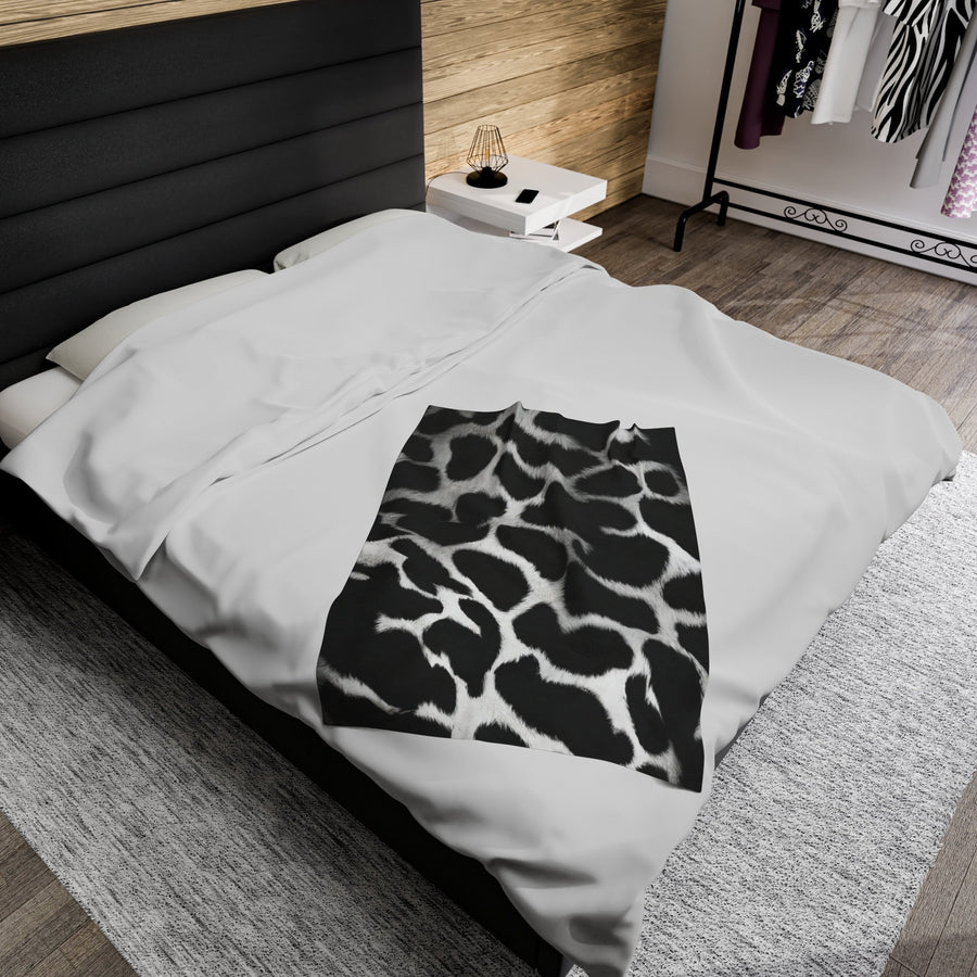 Velveteen Plush Blanket-Dalmatian Print