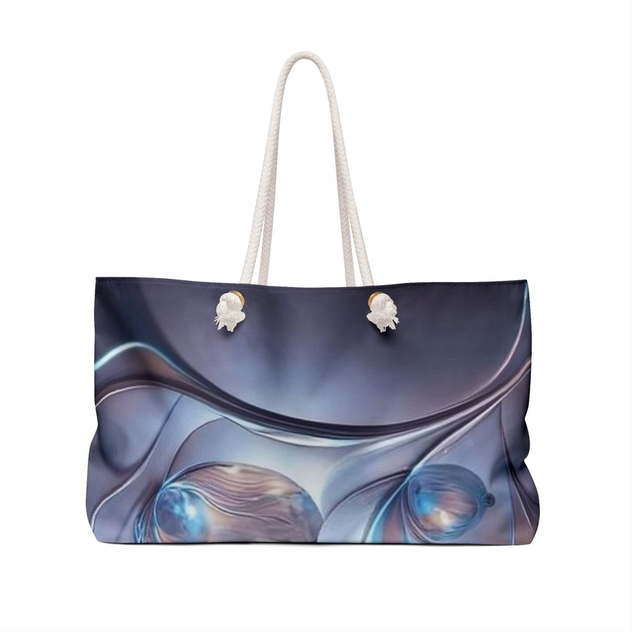Weekender Overnight Bag- Blues and Greys flowers