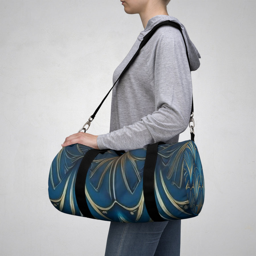 Duffel Bag-Blue & Gold Luggage