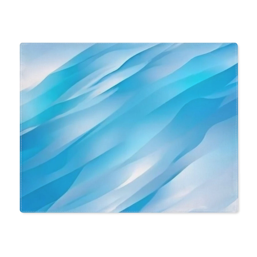 Placemat, 1pc - Blue and white waves