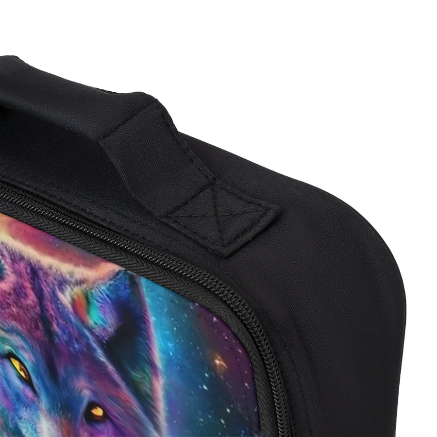 Lunch Bag-Rainbow Vibrant Wolf