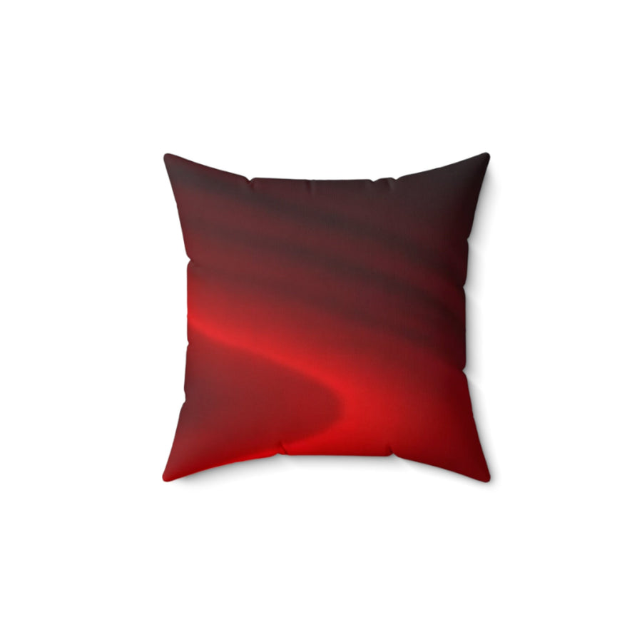 Spun Polyester Square Pillow-Embrace Luxurious Elegance with Our Rich Crimson and Dark Red Square Pillow!