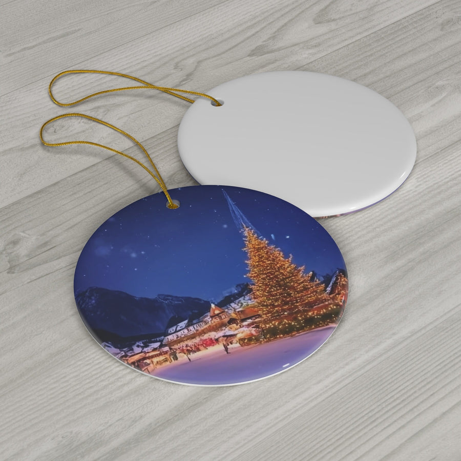 Ceramic Ornament, 4 Shapes-Celebrate the Magic of the Season with Our Christmas City Ornaments!