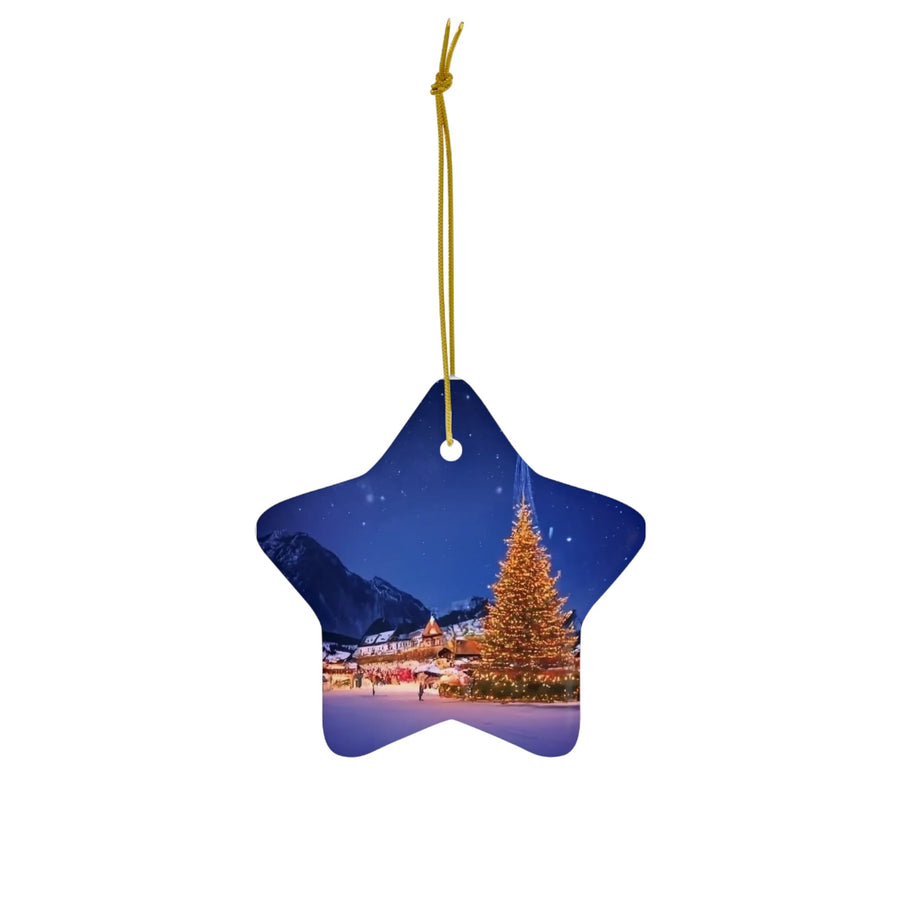 Ceramic Ornament, 4 Shapes-Celebrate the Magic of the Season with Our Christmas City Ornaments!