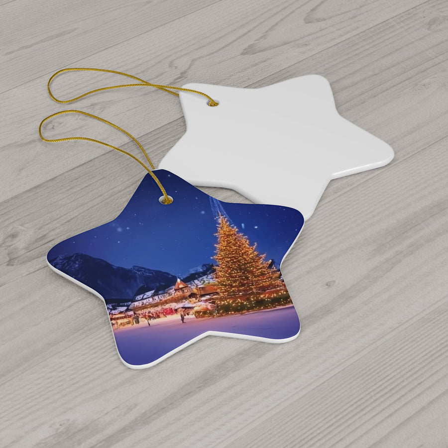 Ceramic Ornament, 4 Shapes-Celebrate the Magic of the Season with Our Christmas City Ornaments!