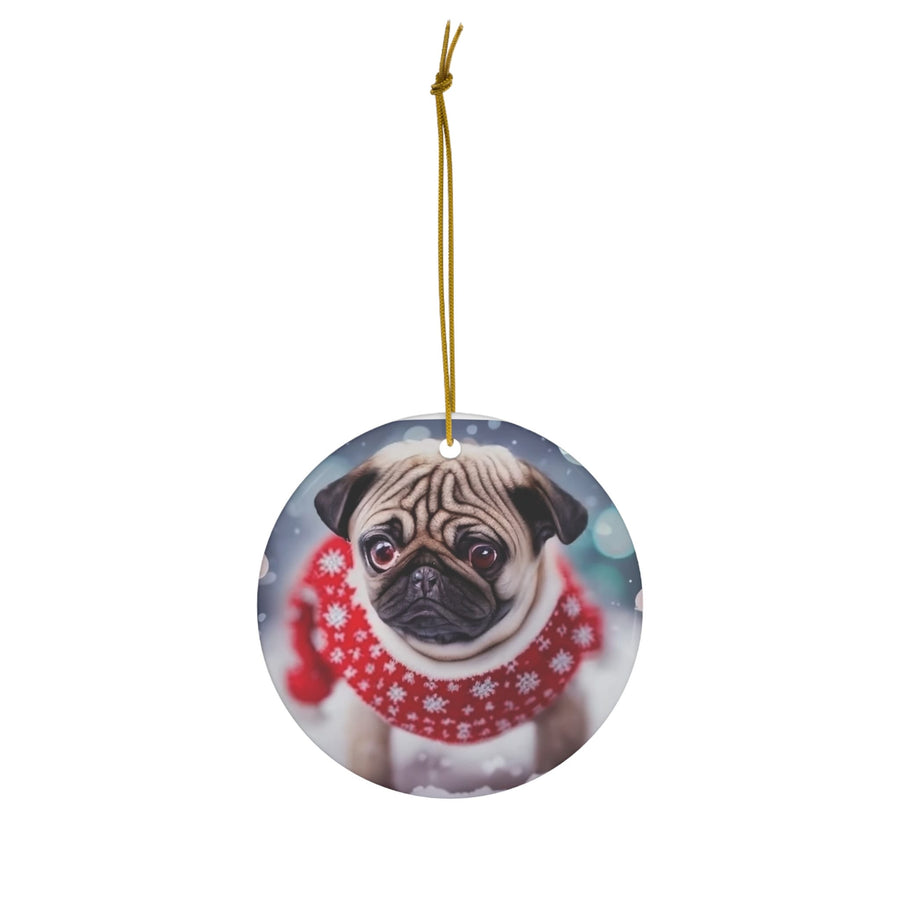 Ceramic Ornament, 4 Shapes Pug-tastic