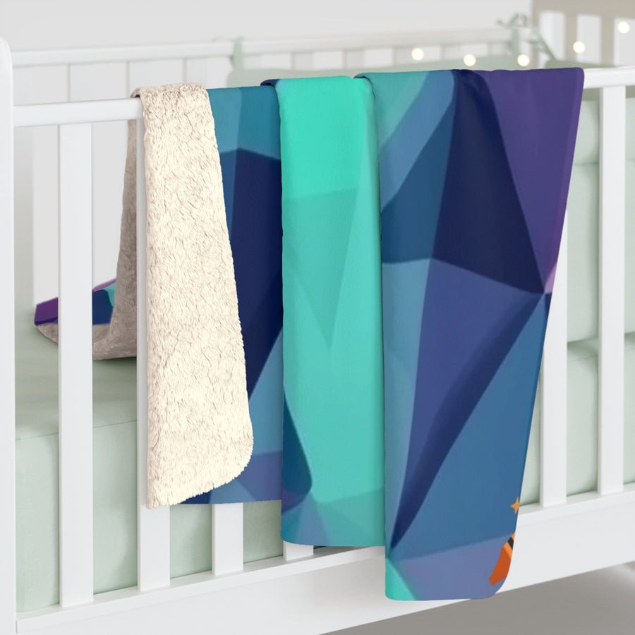 Sherpa Fleece Blanket-Geo-Themed Sherpa Blanket