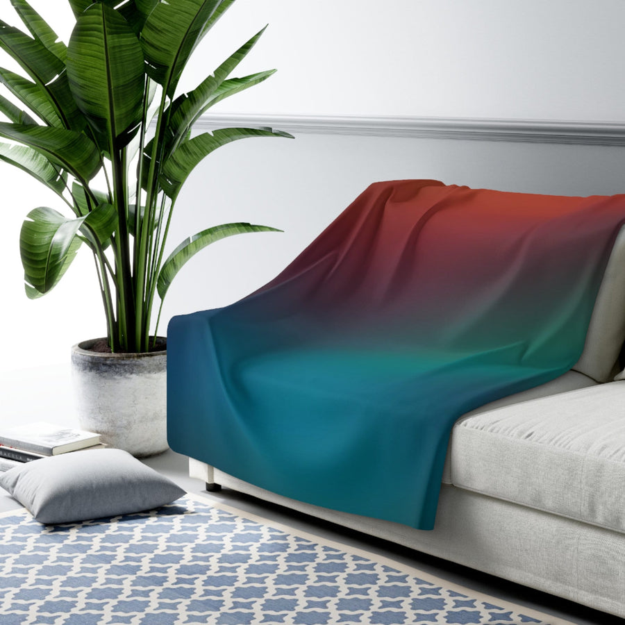 Sherpa Fleece Blanket-Vibrant Ombre