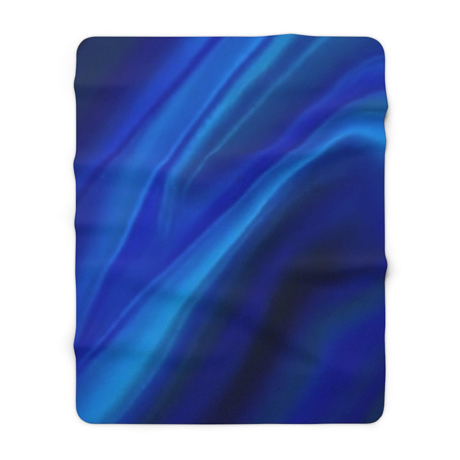 Sherpa Fleece Blanket- Purple Blue Blur