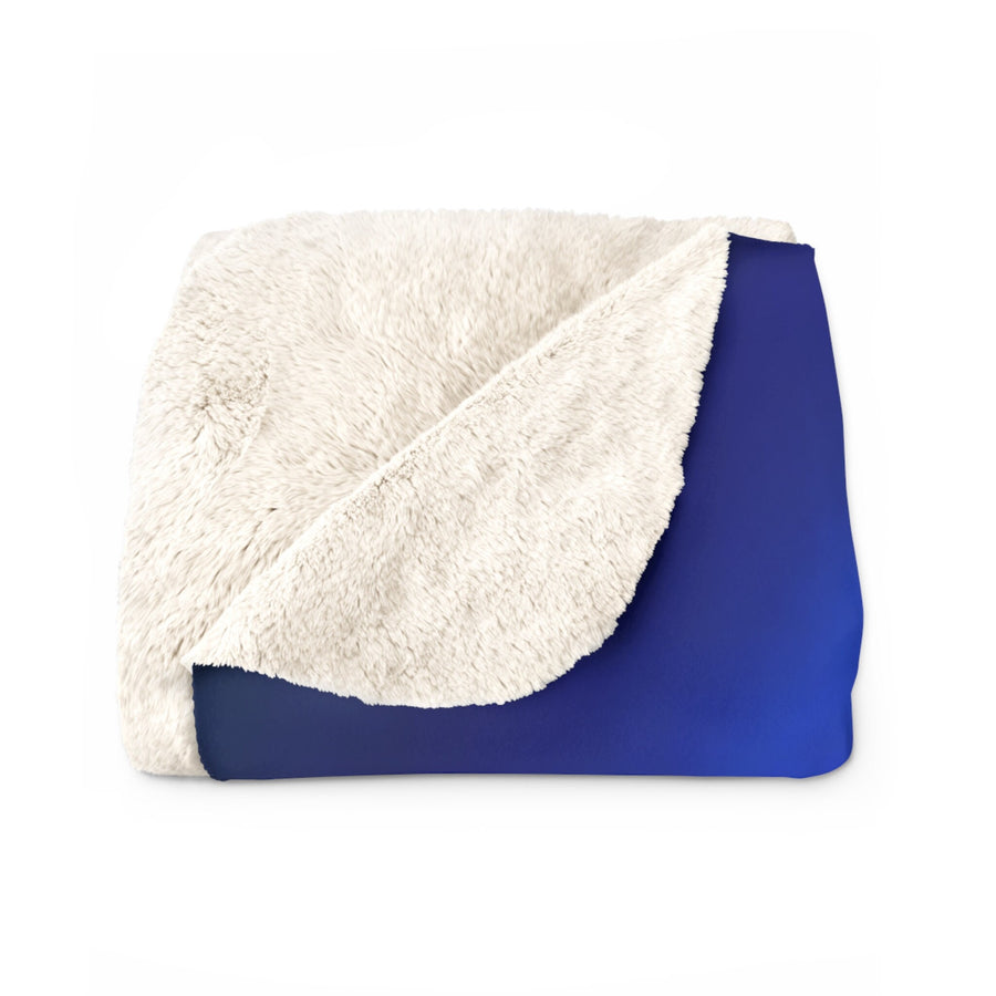 Sherpa Fleece Blanket- Purple Blue Blur