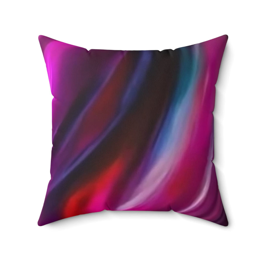 Spun Polyester Square Pillow-Kaleidoscopic Splendor with Our Jewel-toned Abstract Square Pillow