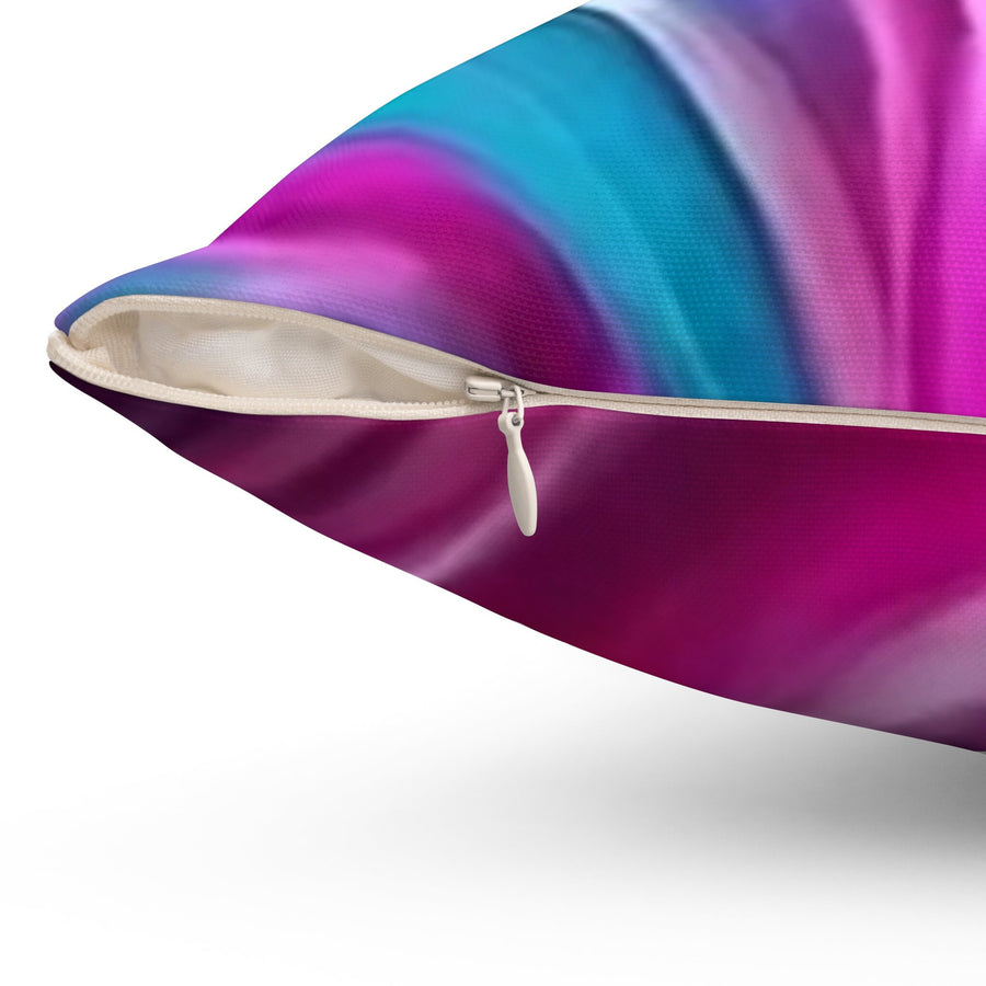 Spun Polyester Square Pillow-Kaleidoscopic Splendor with Our Jewel-toned Abstract Square Pillow