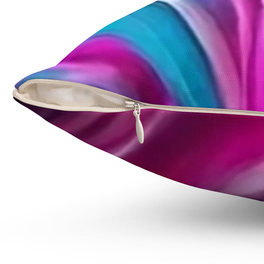 Spun Polyester Square Pillow-Kaleidoscopic Splendor with Our Jewel-toned Abstract Square Pillow