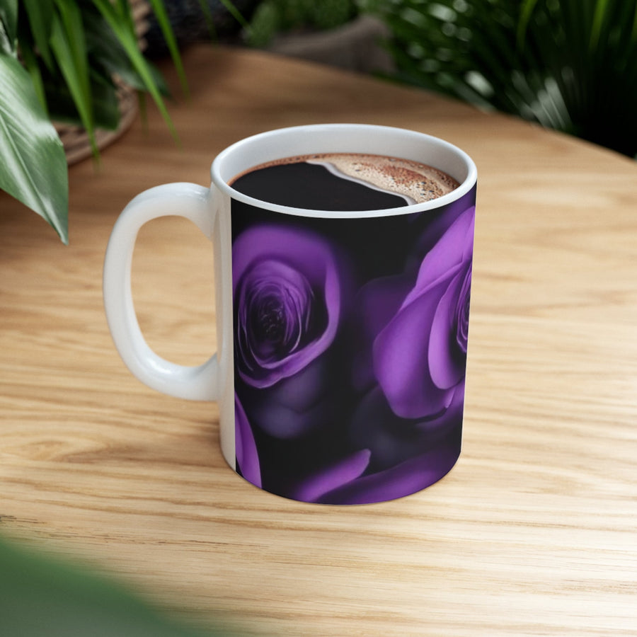 Ceramic Mug 11oz-Purple Rose