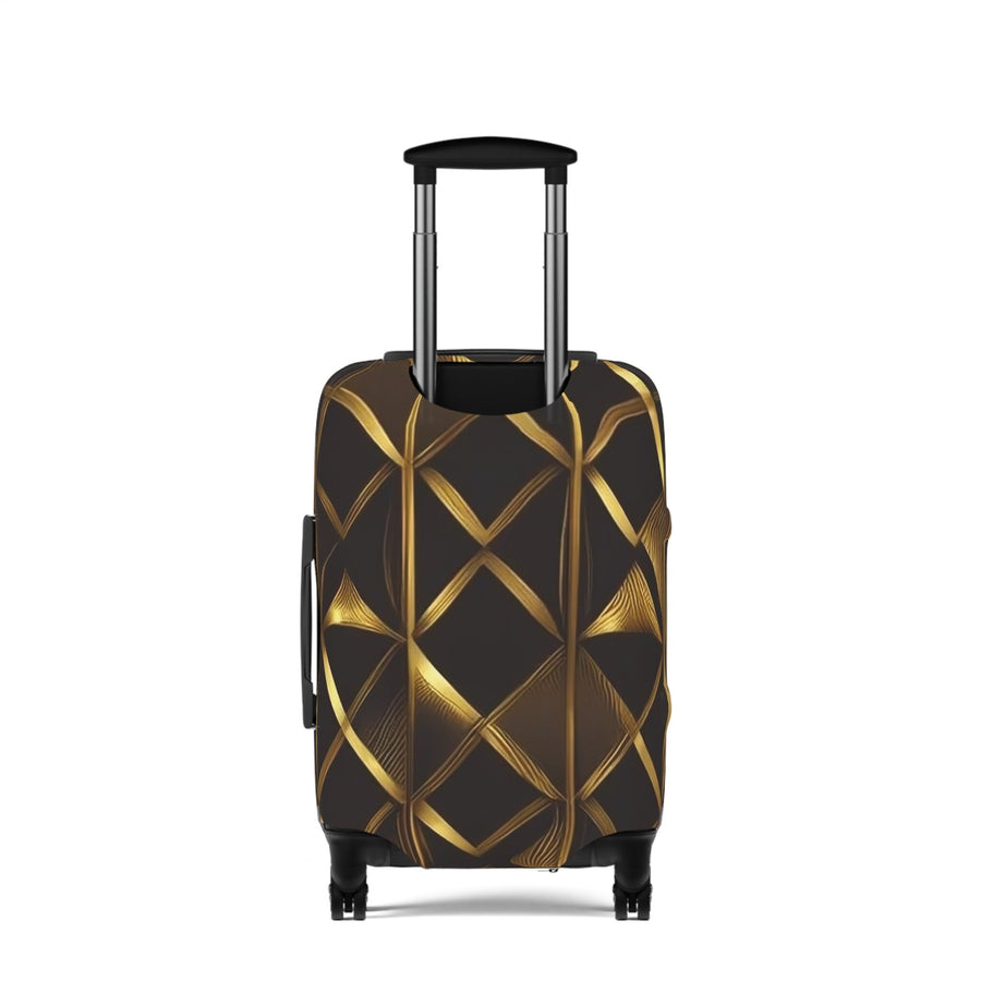Luggage Cover-Gold and Black Colored Luggage Cover