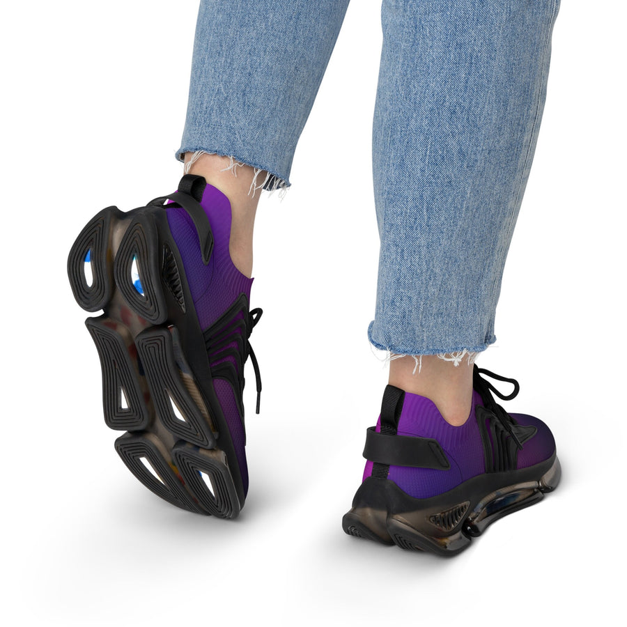 Women&#39;s Mesh Sneakers- Blue and Purple Ombre
