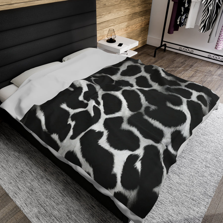 Velveteen Plush Blanket-Dalmatian Print