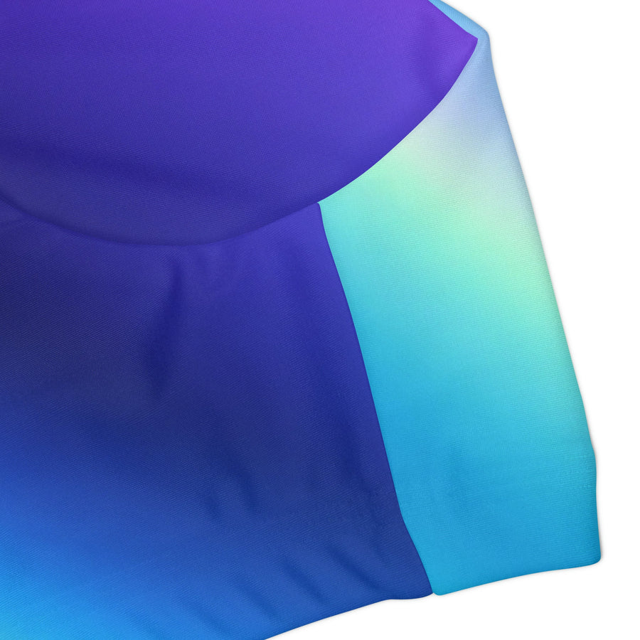 Girls Two Piece Swimsuit - Blue, Teal, and Purple gradient