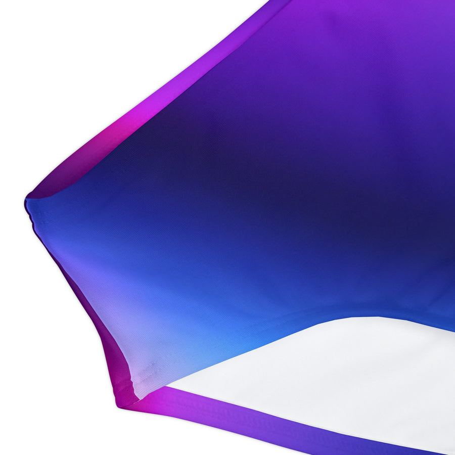 Girls Two Piece Swimsuit - Blue, Teal, and Purple gradient