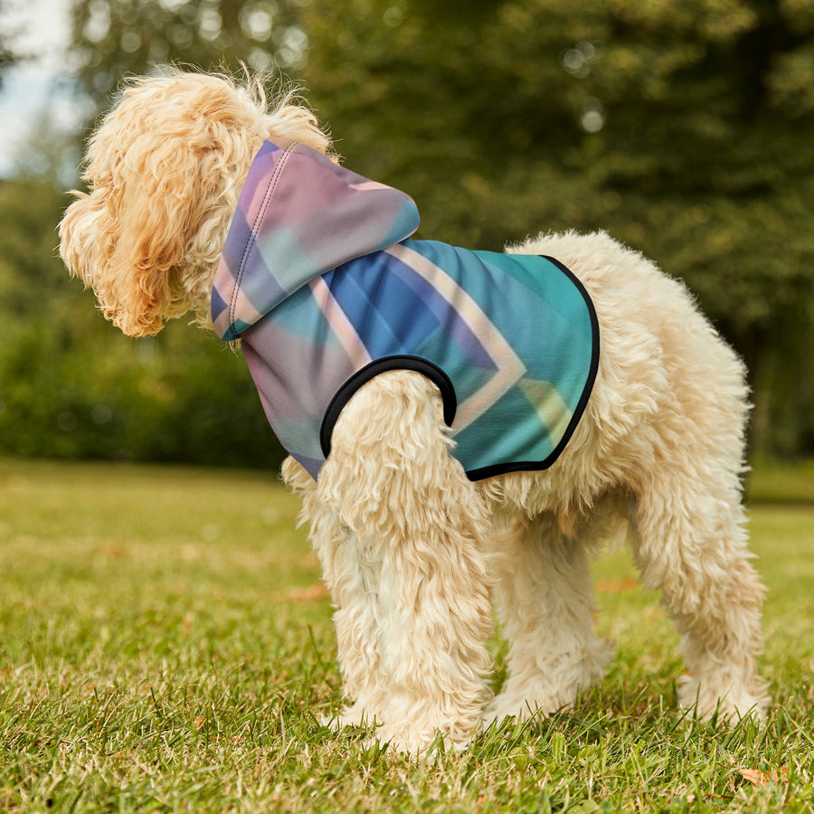 Pet Hoodie-Deco abstract pink, purple, gold, blue