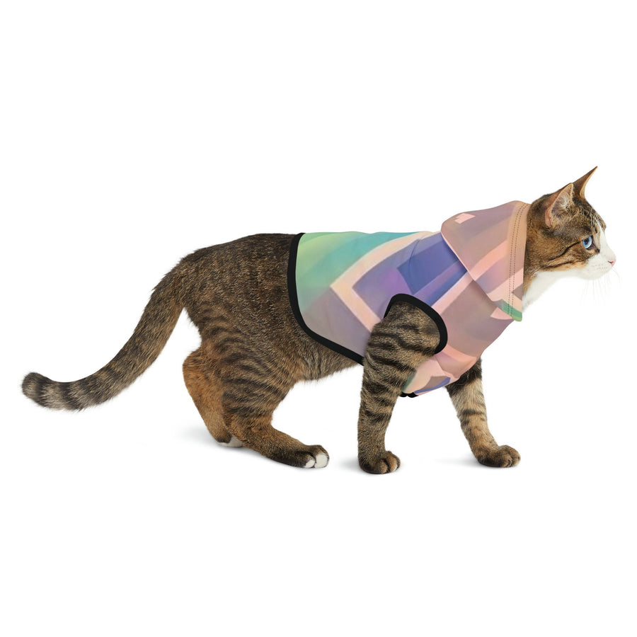 Pet Hoodie-Deco abstract pink, purple, gold, blue
