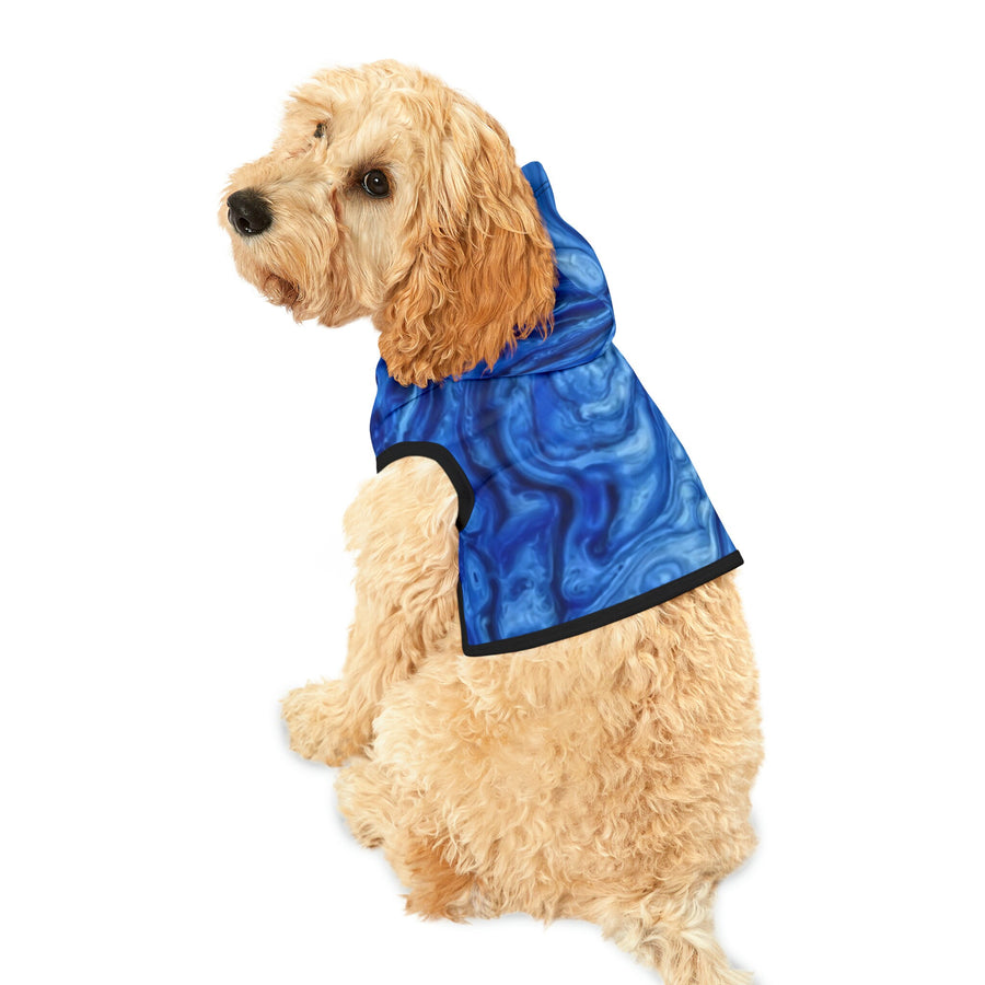 Pet Hoodie- Blue abstract