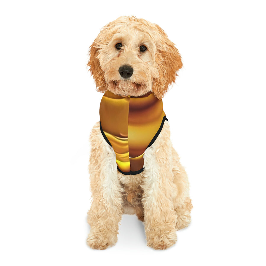 Pet Hoodie-Gold abstract