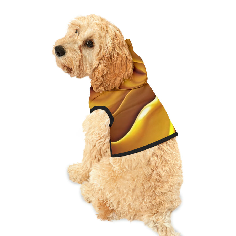 Pet Hoodie-Gold abstract