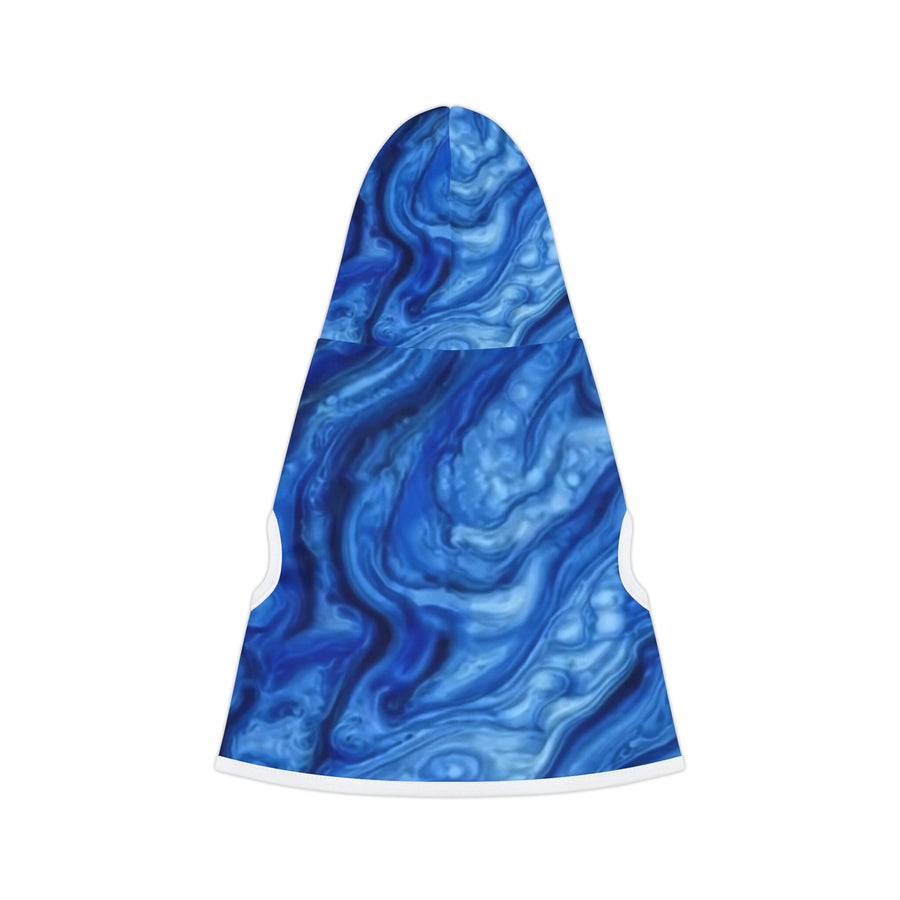Pet Hoodie- Blue abstract
