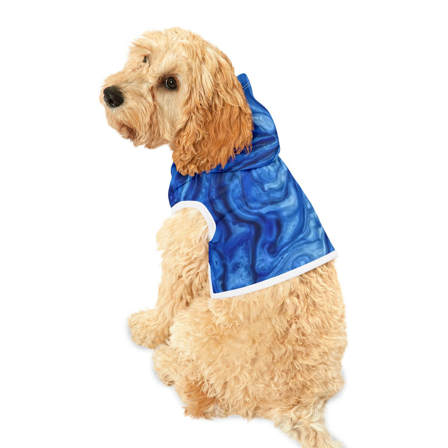 Pet Hoodie- Blue abstract