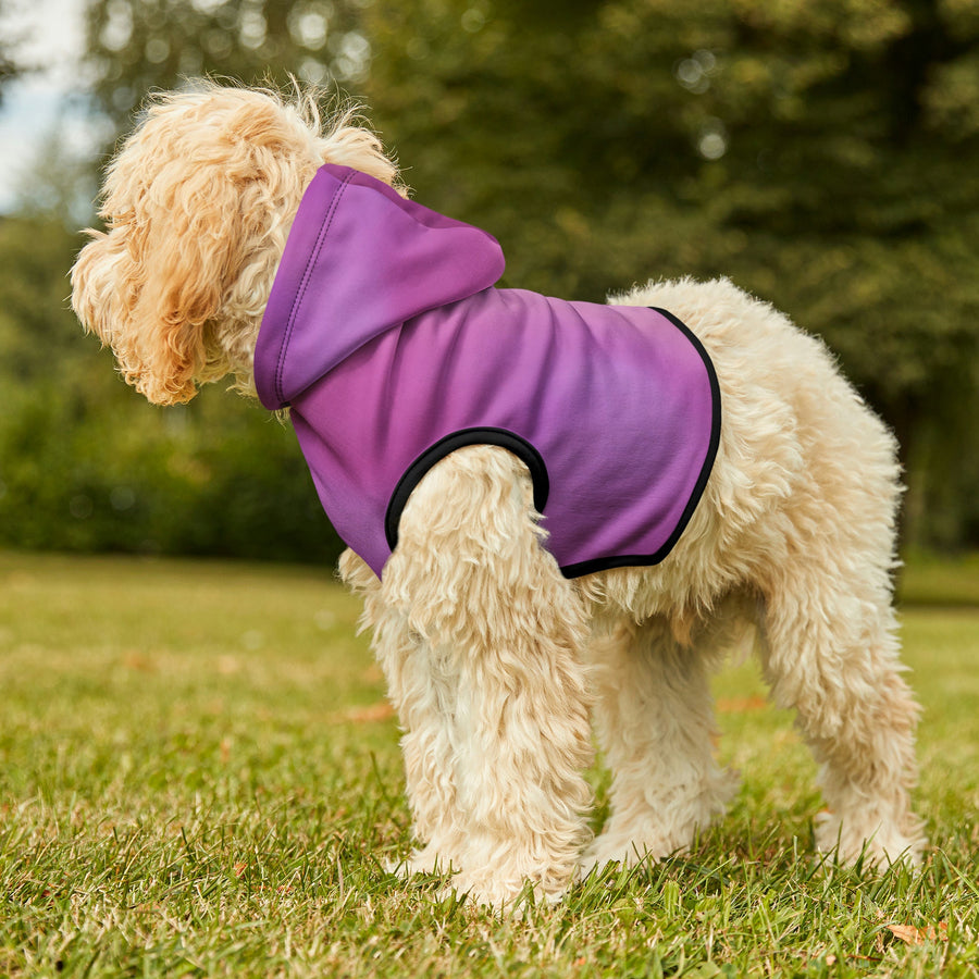 Pet Hoodie-Pink and Purple abstract