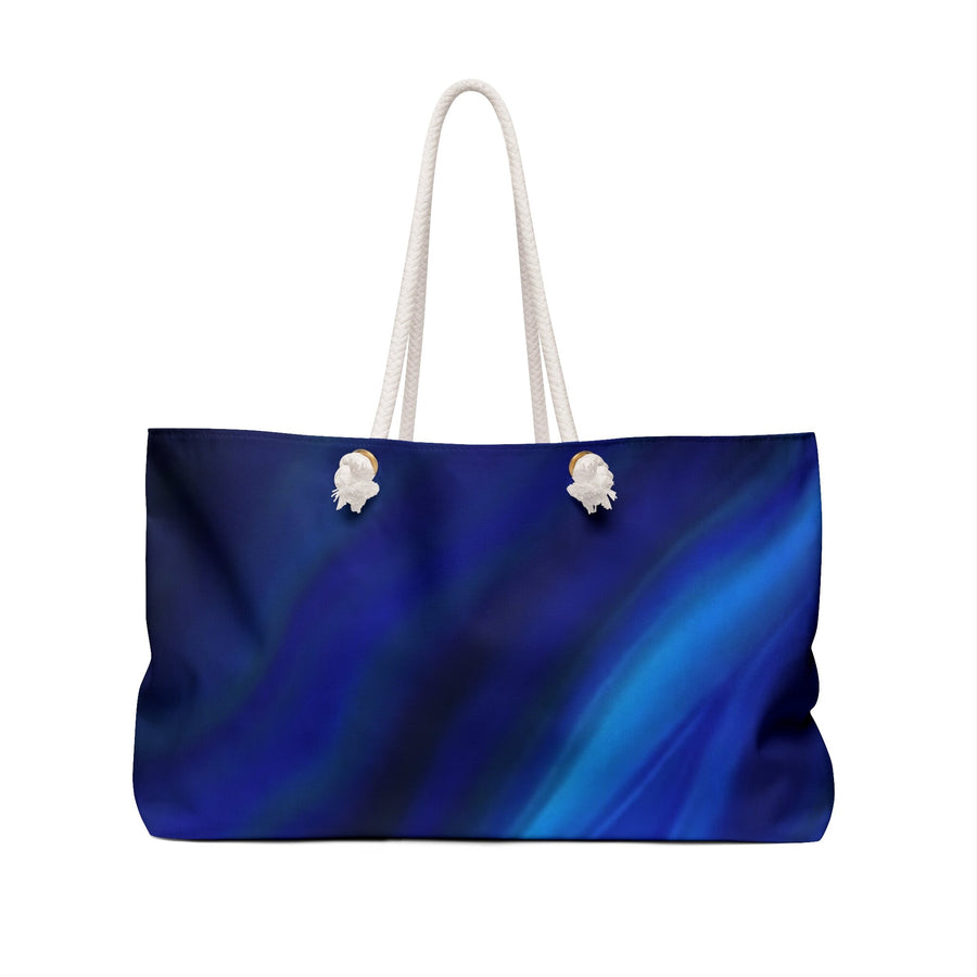 Weekender Overnight Bag- Blue ocean hues abstract wave pattern