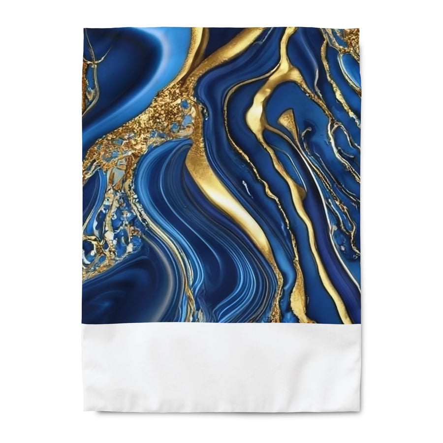 Duvet Cover-Blue and Gold